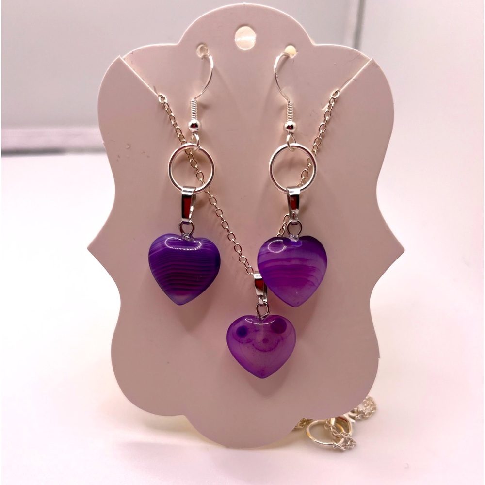 Amethyst heart set in Sterling Silver